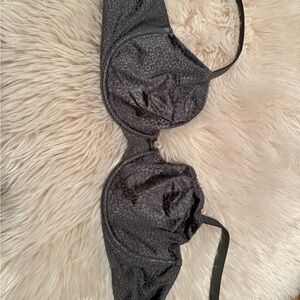 Victoria's Secret Charcoal Patterned Bra